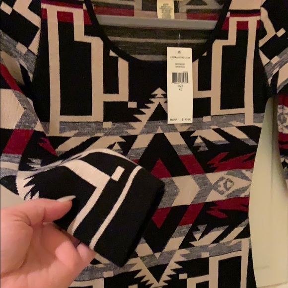 Ralph Lauren Denim Supply NWT Aztec Pattern Bodycon Sweater Dress Size XS - Picture 4 of 4